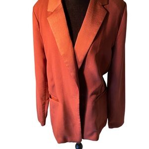 LC Lauren Conrad Maroon Blazer with Classic Lapel